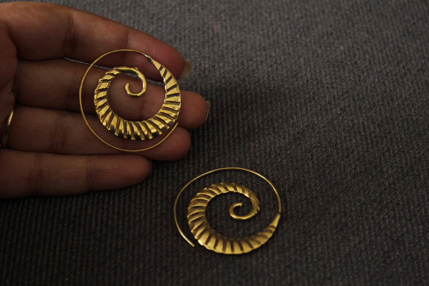 Golden Spiral Earrings