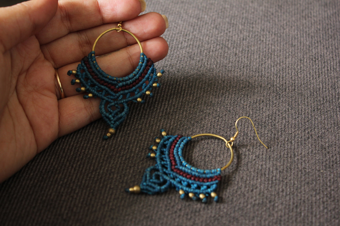 Handcrafted Thread Earrings