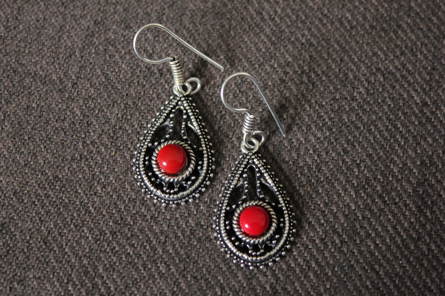 Red Stone Earrings