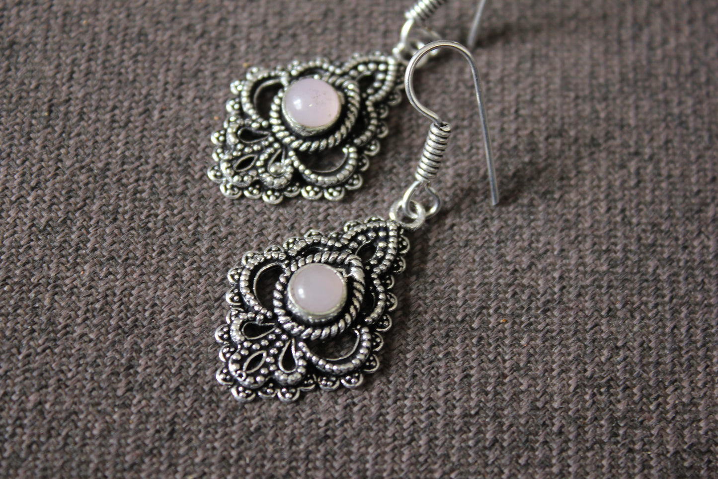 Baby Pink Stone Earrings