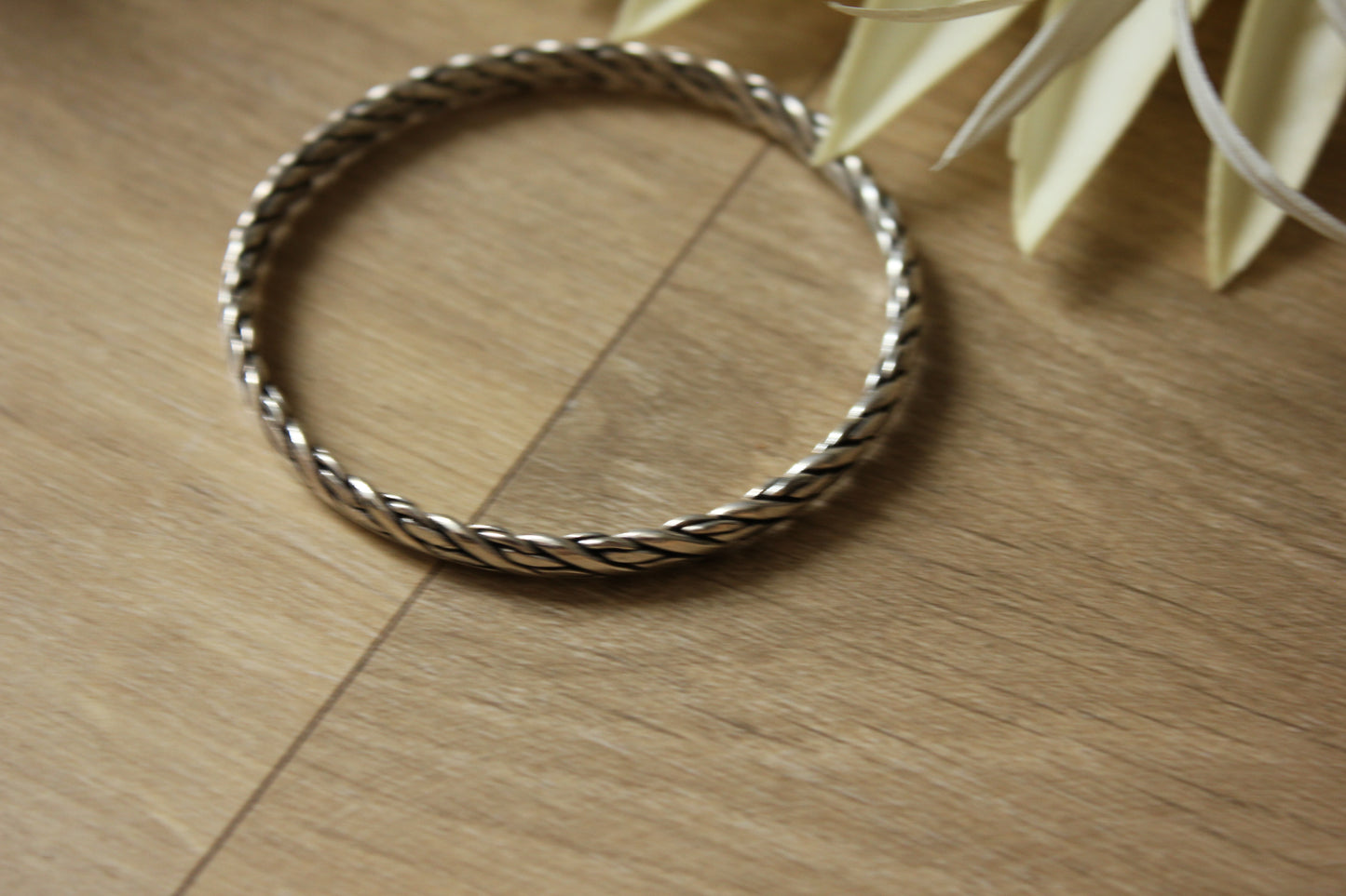 German Silver Twisted Bangle (Single)