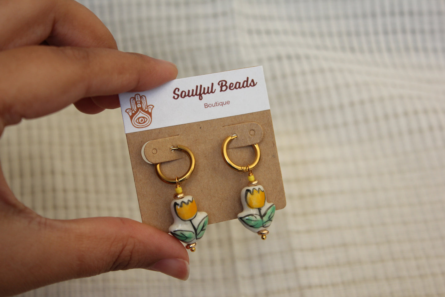1. Tulip Delight Earrings