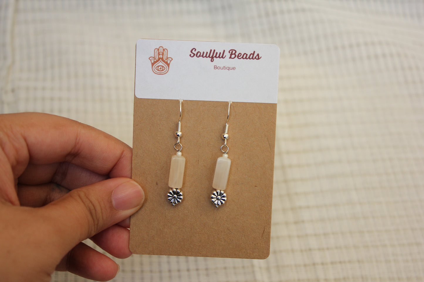 1. Silver Flower Earrings
