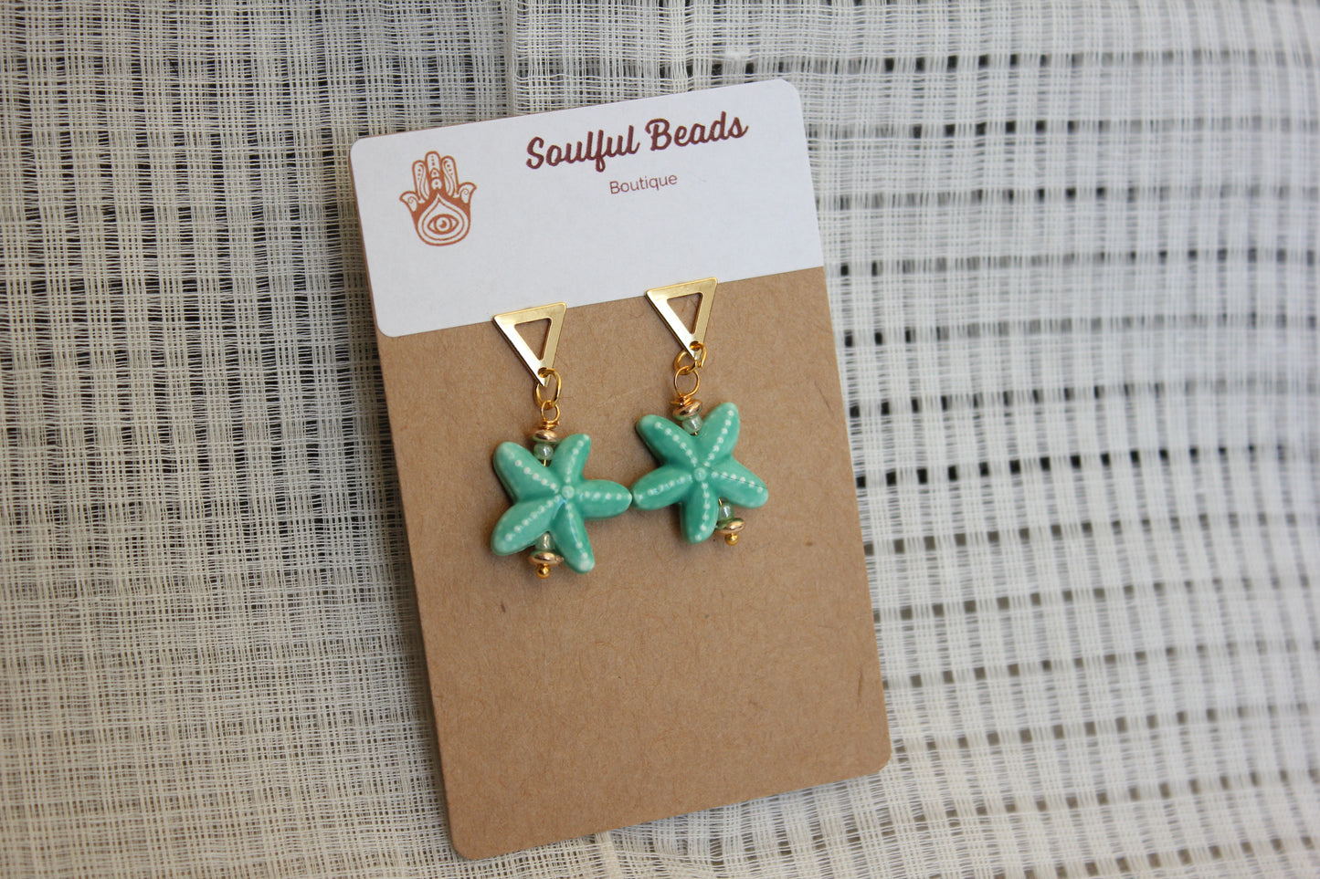 1. Turquoise Starfish Earrings