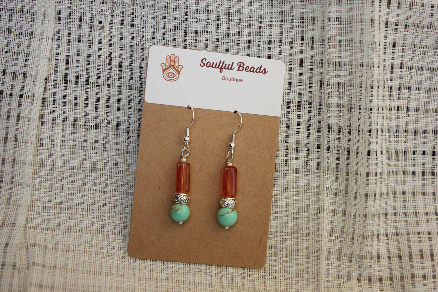 1. Rust and Turquoise Drops