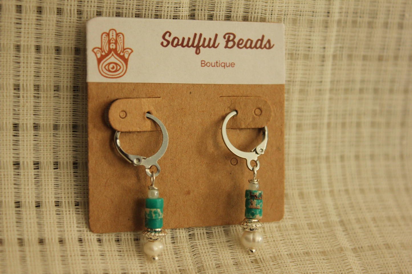 1. Turquoise and Pearl Drops