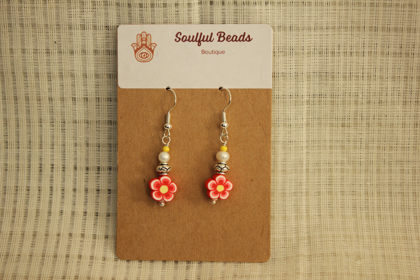 1. Flower Bead Earrings