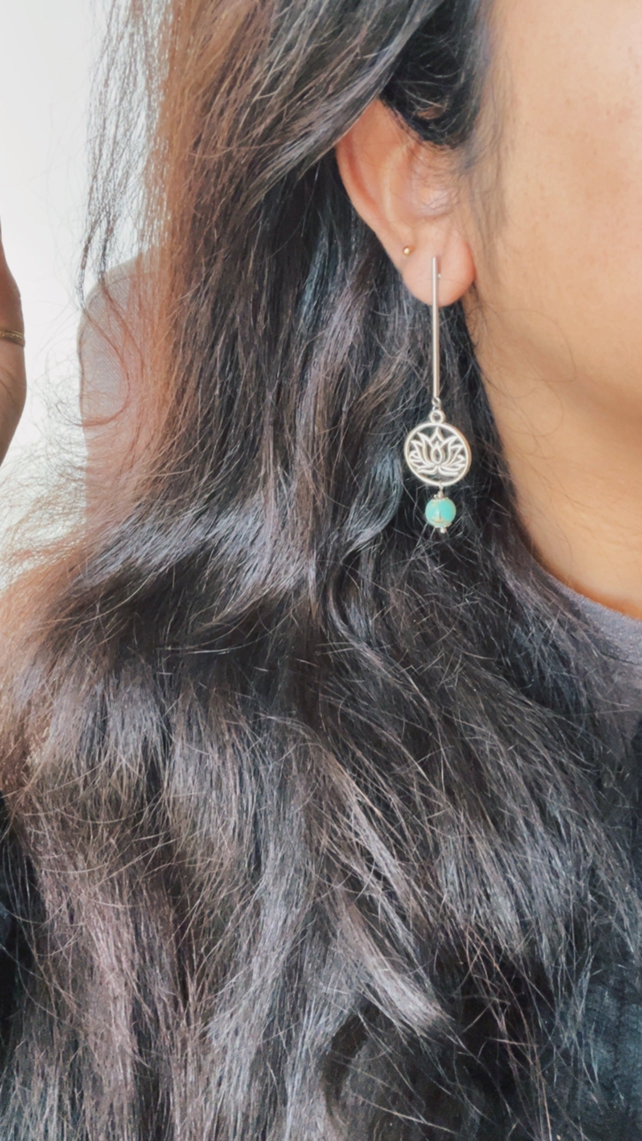 2. Lotus Drop Earrings