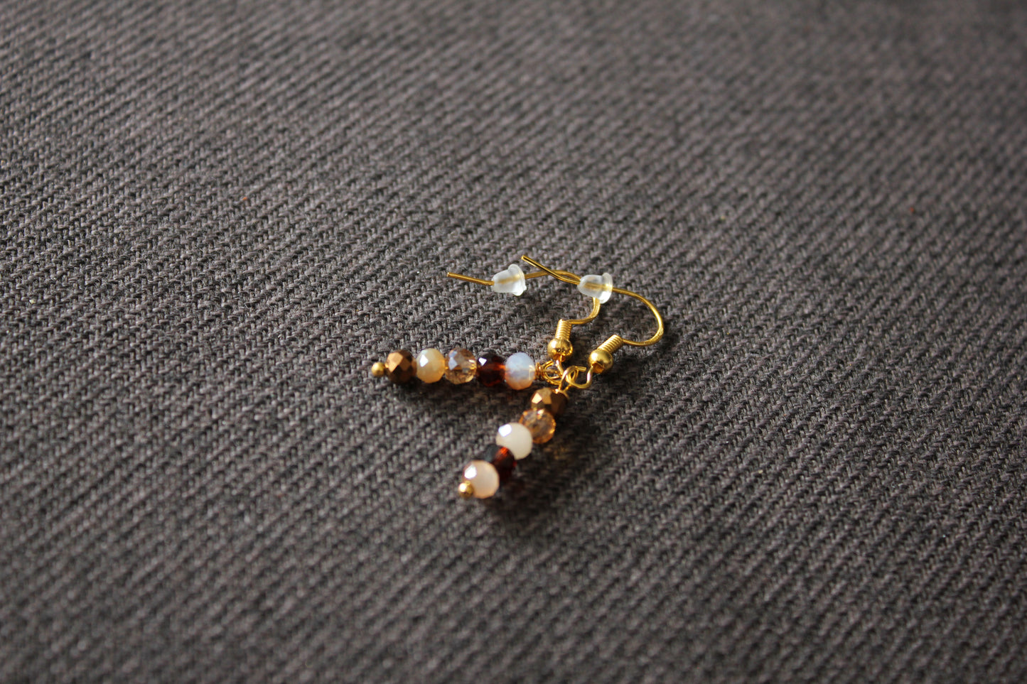 Brown Crystal Earrings