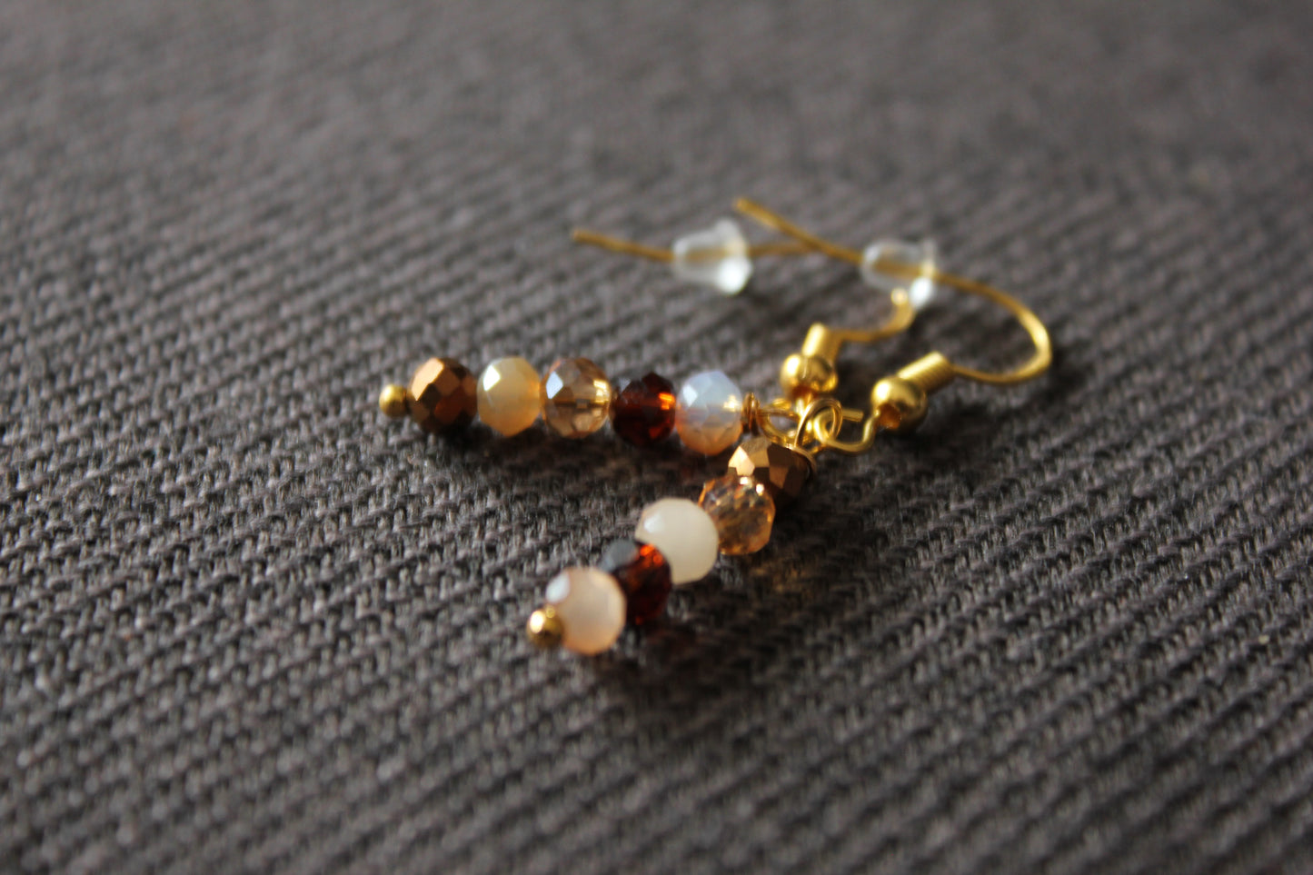 Brown Crystal Earrings