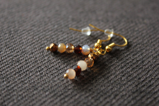 Brown Crystal Earrings