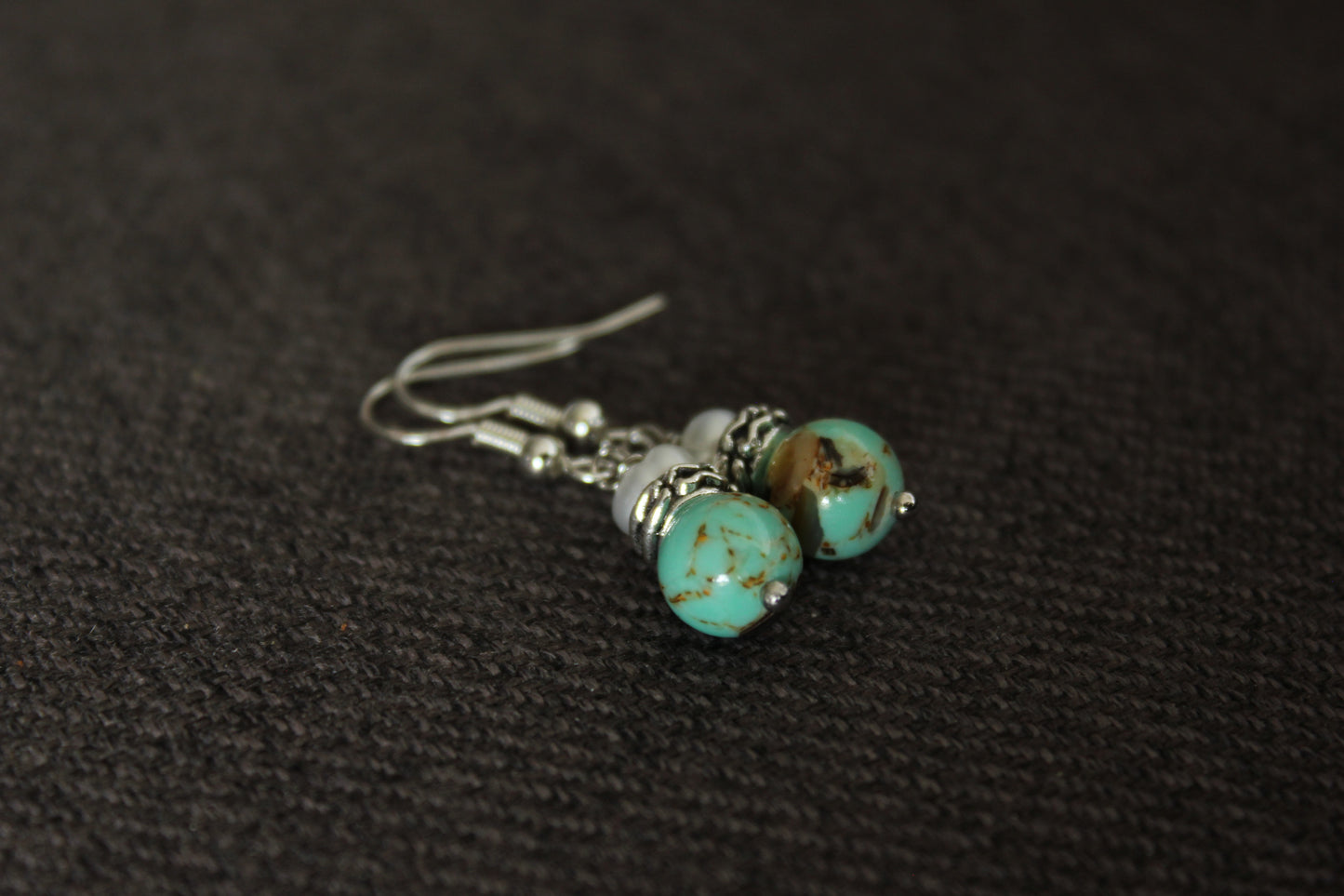 Pearl and Turquoise Earrings