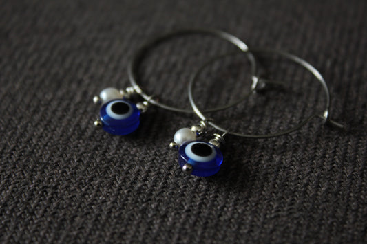 Evil Eye Hoops