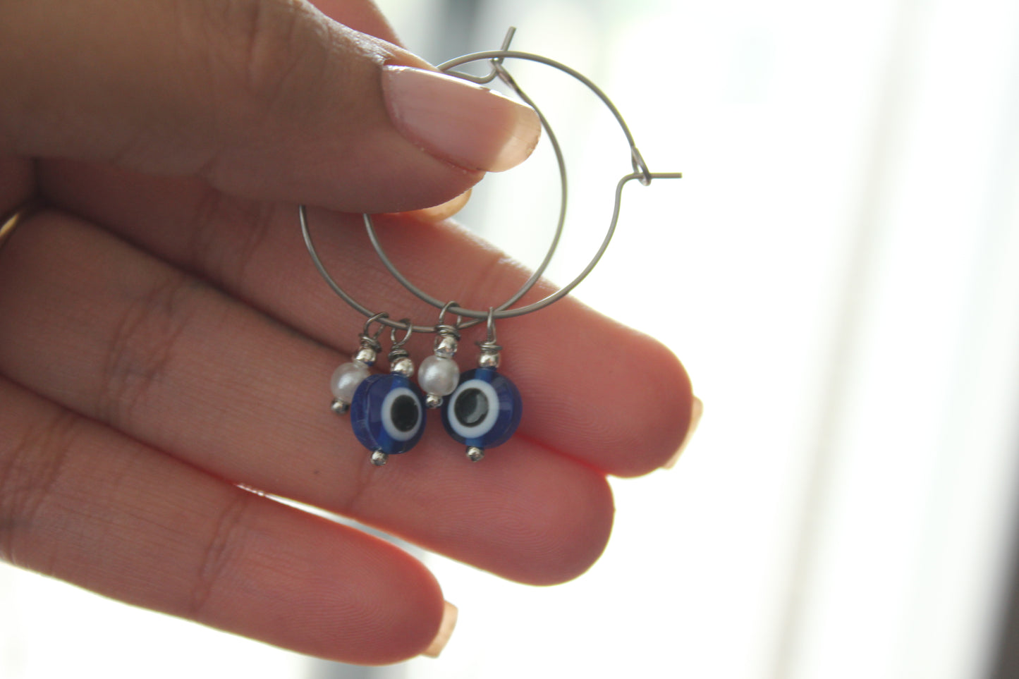 Evil Eye Hoops