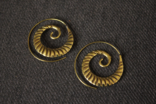 Golden Spiral Earrings