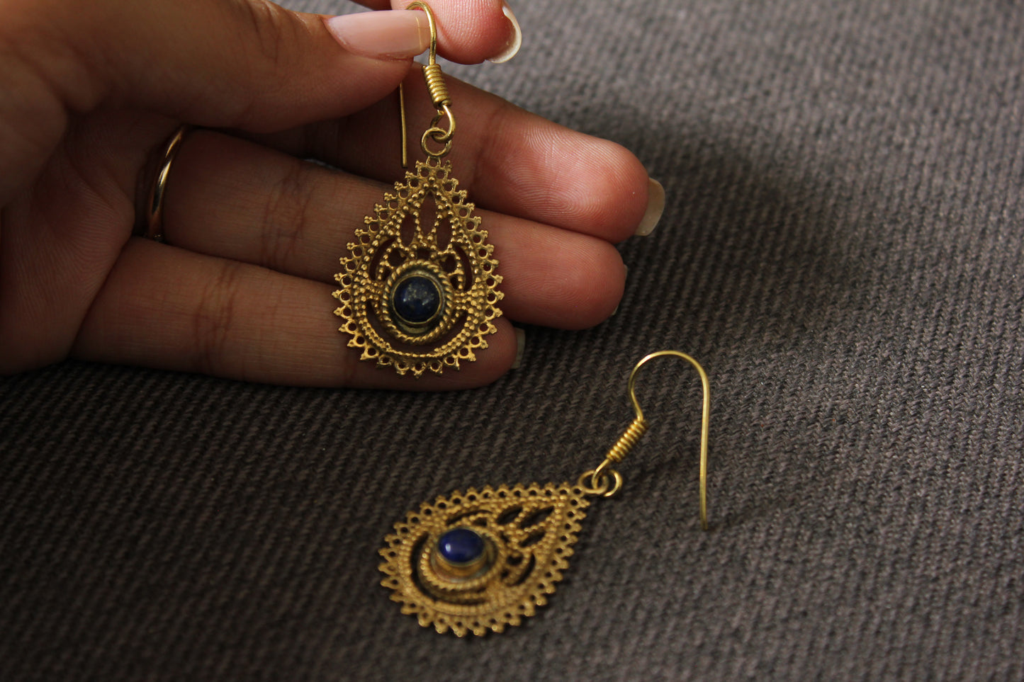 Intricate Lapis Earrings