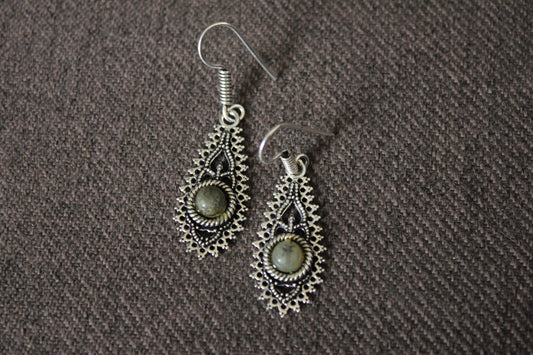 Grey Stone Earrings