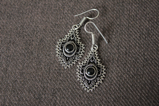 Black Stone Earrings