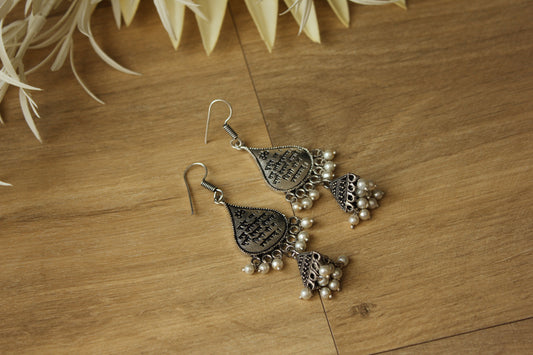 Pearl an Silver Jhumka