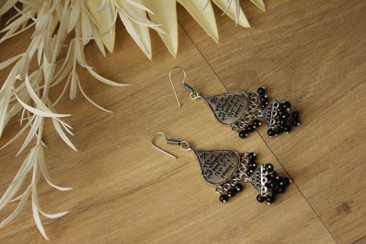 Black and Silver Jhumka