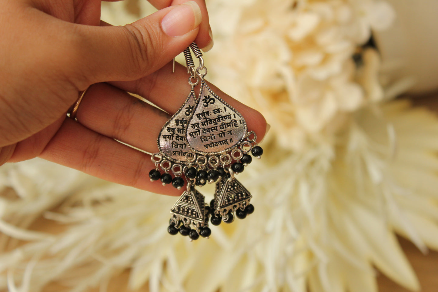 Black and Silver Jhumka