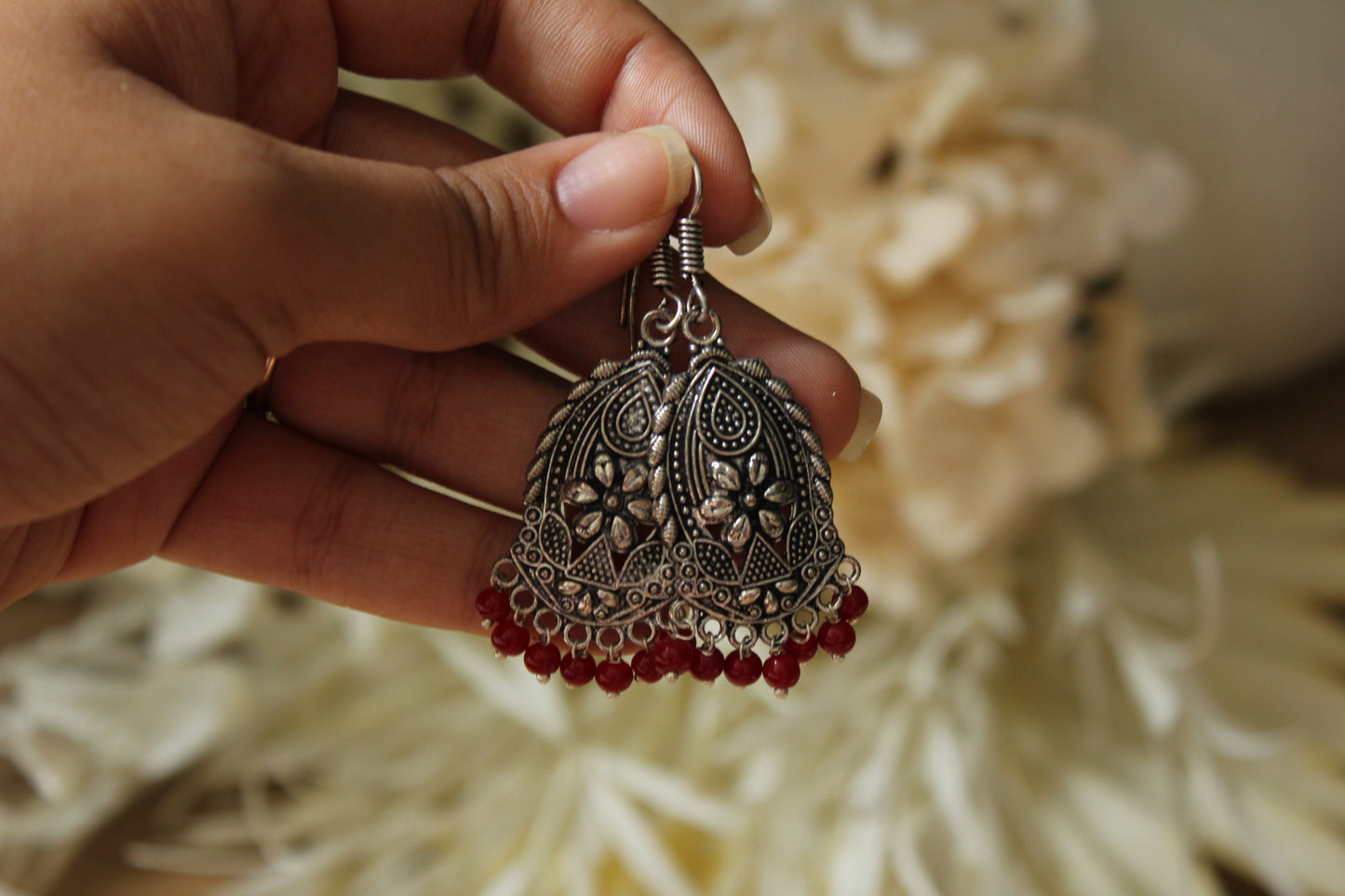 Red Beads Earrings