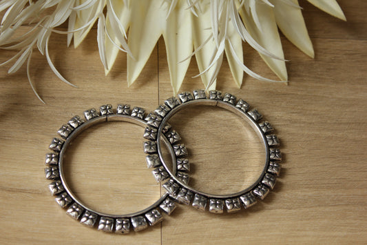 German Silver Bangle (Pair)