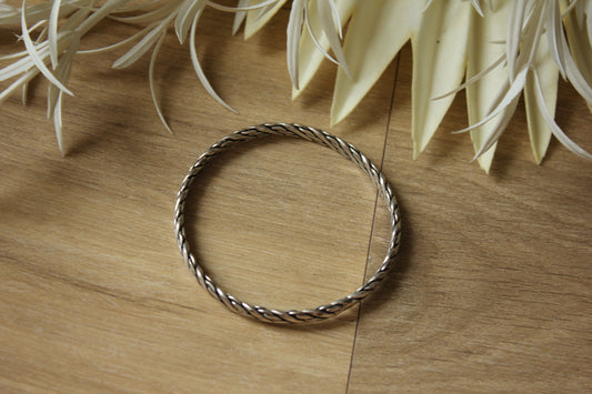 German Silver Twisted Bangle (Single)