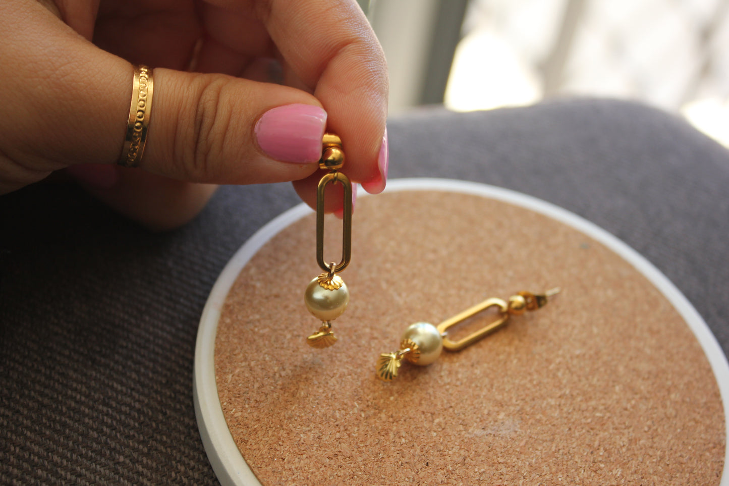 2. Pearl Drop Earrings
