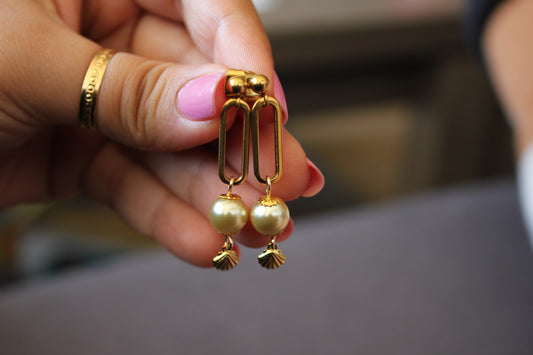 2. Pearl Drop Earrings