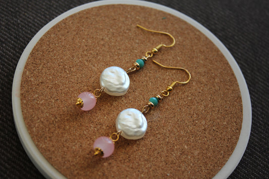 2. Pink Drop Earrings