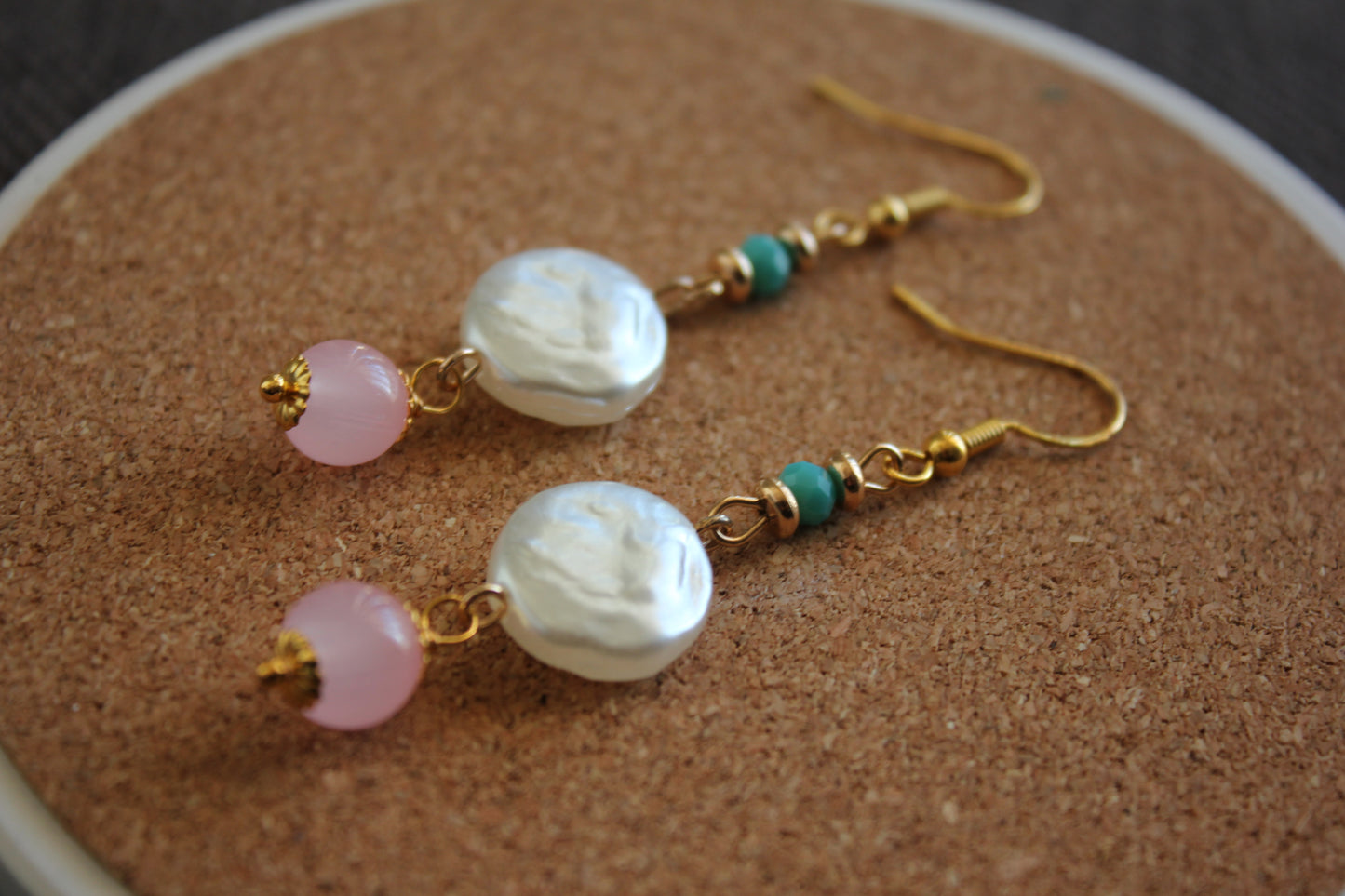 2. Pink Drop Earrings